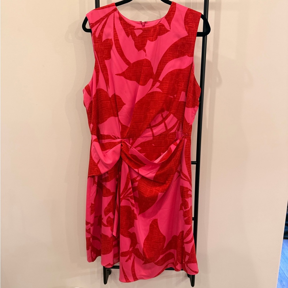Donna Morgan Red and Pink Floral Mini Dress